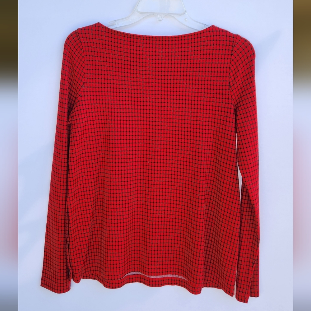 J. Jill Ponte Knit Top | Red & Black | Women's Size XSP NWT - Picture 12 of 12